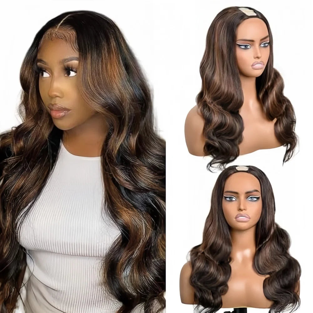 Highlight V Part Wig
