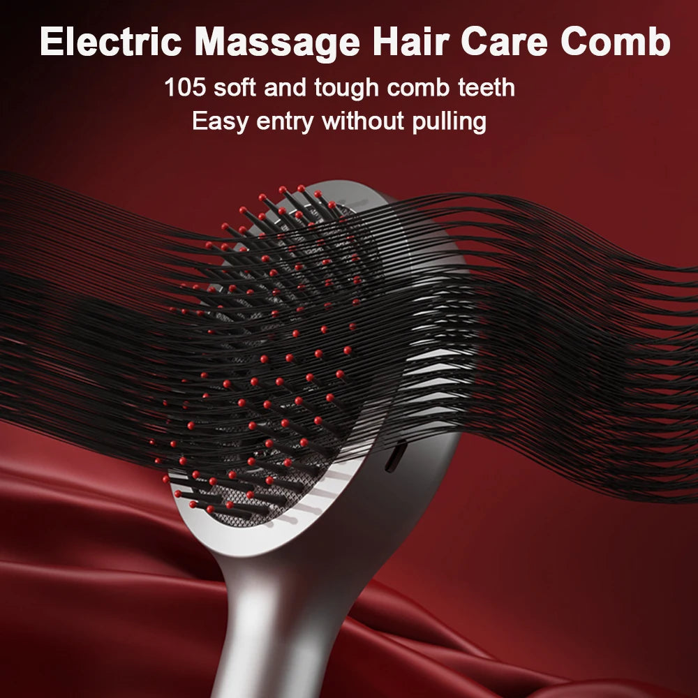 Electric Head Massager for Hair Growth 630nm Red Light Massage Comb Scalp Essential Applicator Anti-hair Loss Spray Hair Brush