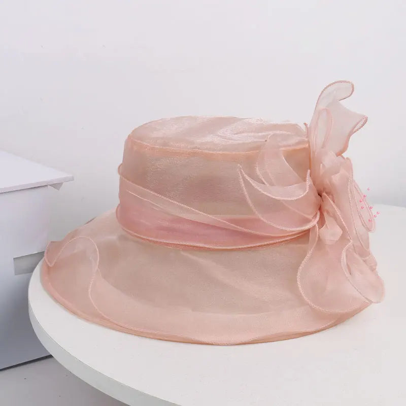 Fashionable Breathable Outdoor Travel Hat Elegant Floral Decoration Sunshade Cap Stylish Comfortable New Arrival