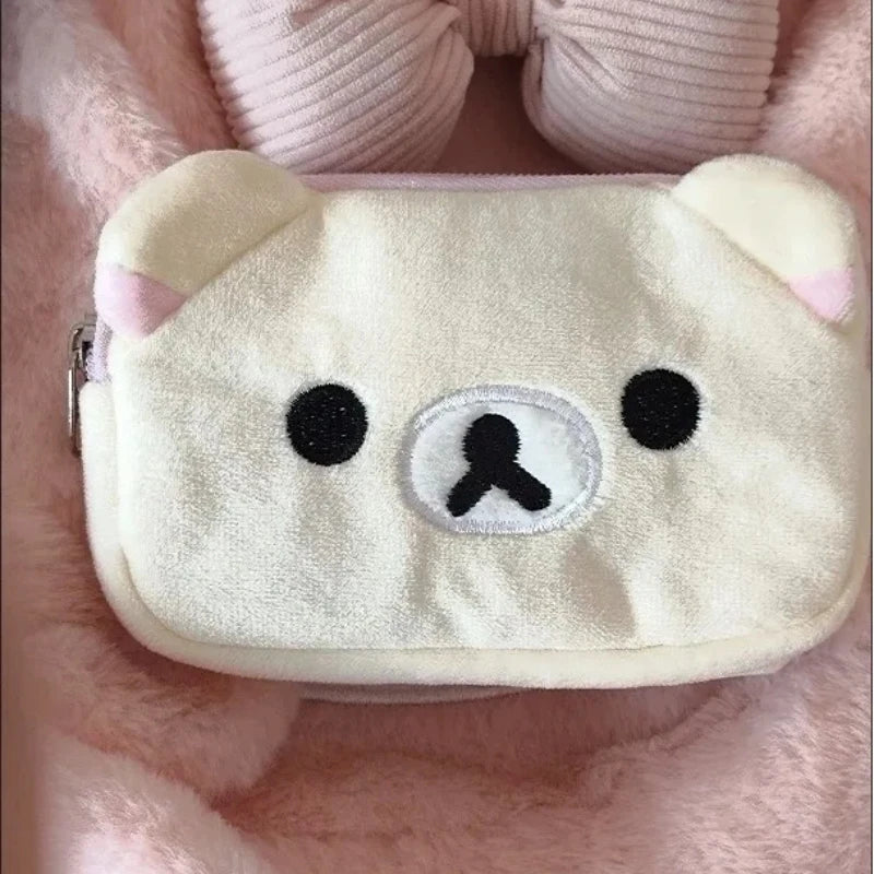 Estuche multiusos Kawaii Rilakkuma Kiiroitori Korilakkuma, monedero, billetera, bolsas de cosméticos, organizador, bolsa de almacenamiento, regalos bonitos