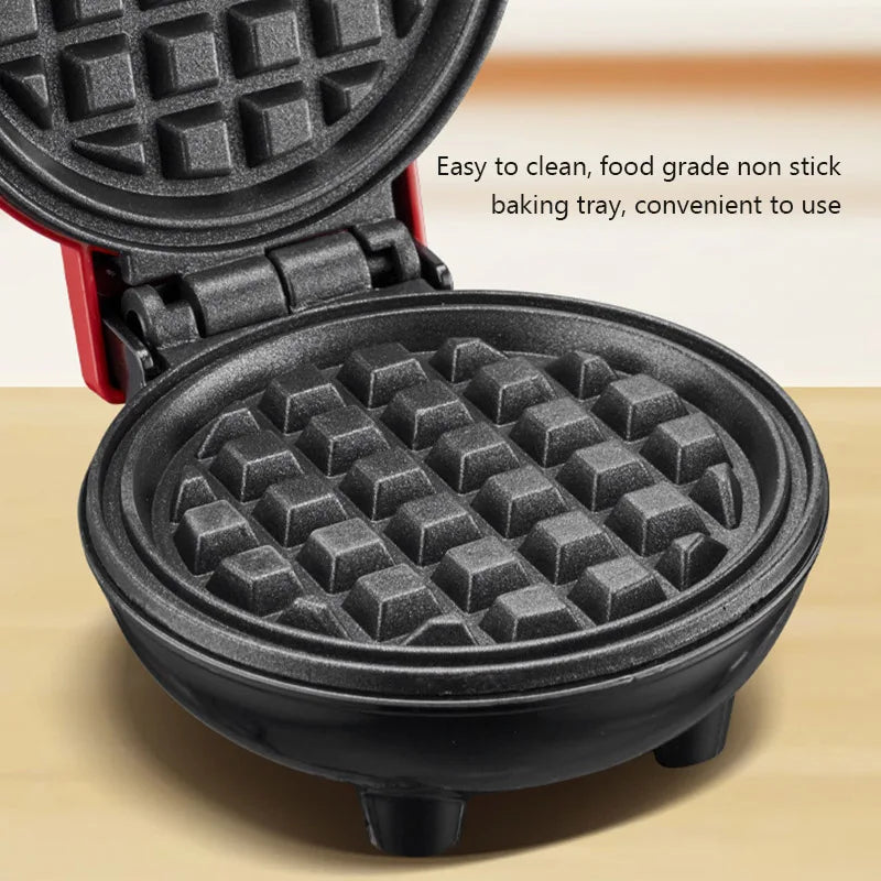 Mini gaufrier électrique double face chauffant pour petit-déjeuner, rôtissoire, cuisine, petit dessert