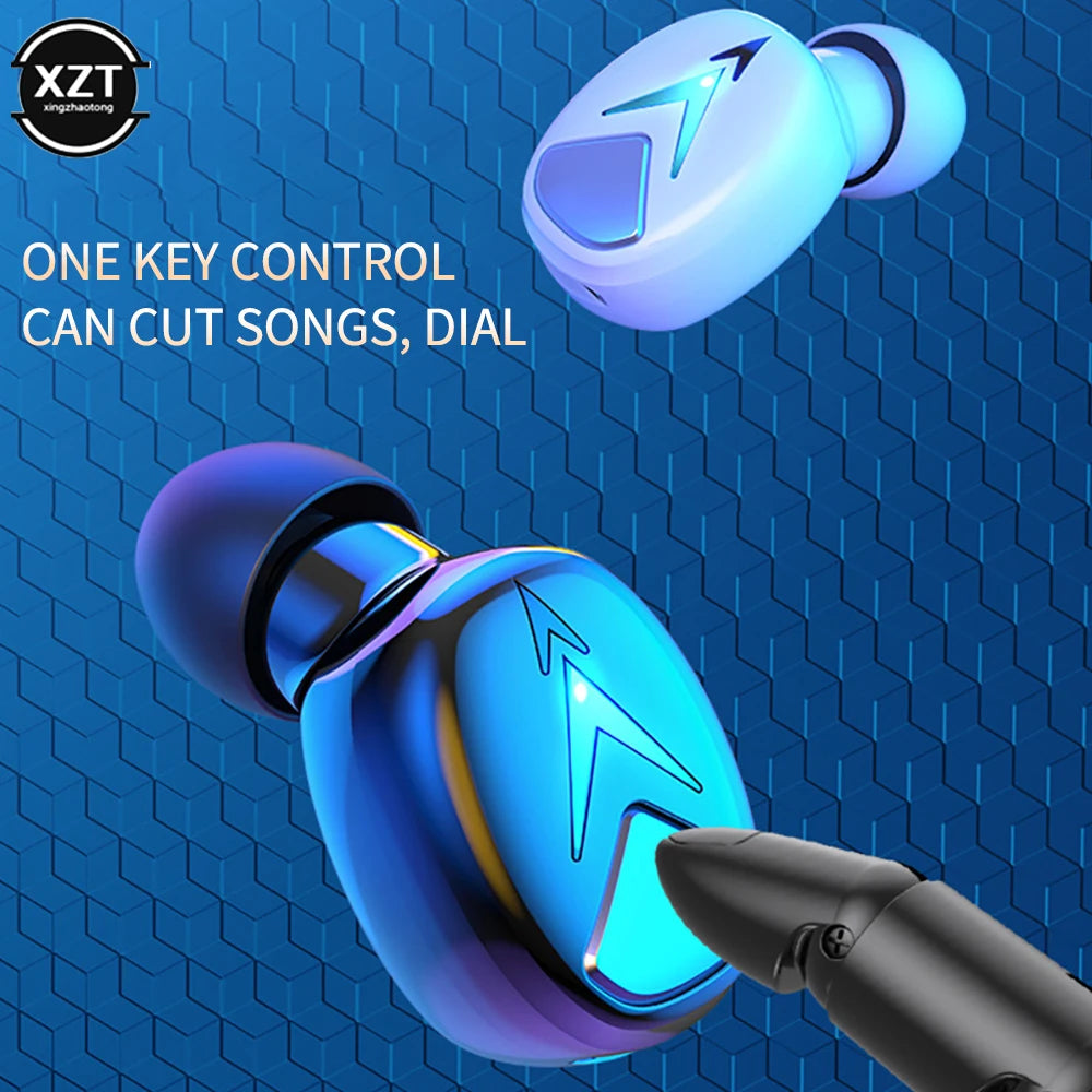 New Mini Invisible Bluetooth 5.0 Headphone TWS Wireless Sports Earphone Handsfree Single Headset Microphone For Smartphone