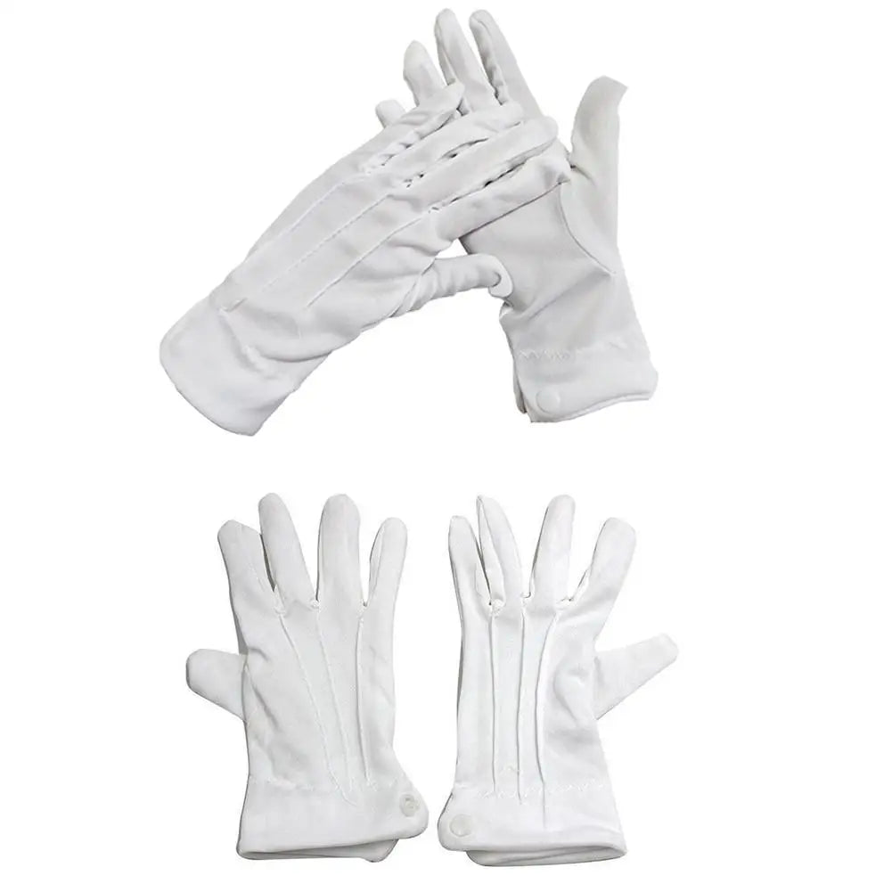 1 Pair Home Working Gloves Comfortable Garden Work Protective Gloves High Stretch Adult White Gloves White Cotton Gloves