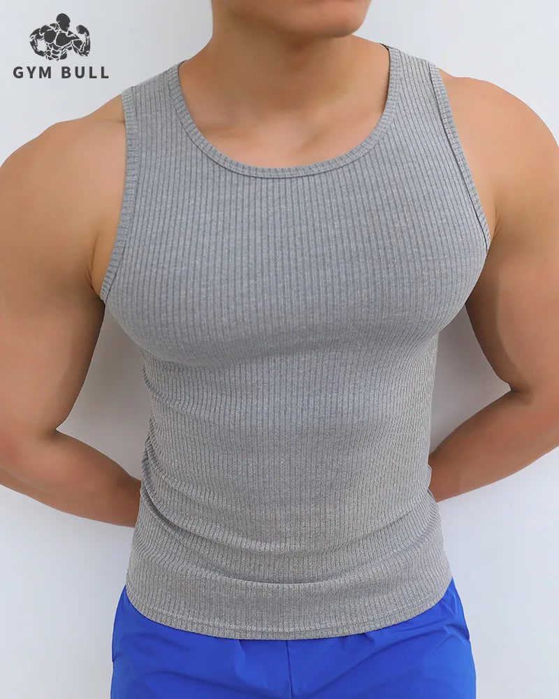 Men's Vest Sports Sleeveless Slim Elastic Sweat Fitness Summer Quick-drying Vest Sleeveless Base Outdoor Running Breathable