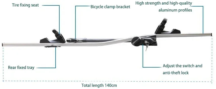 Car Luggage Rack Roof Bike Rack Car Mountain Bike Balanced Vehicle Rack Car Aluminum Alloy Luggage Racks
