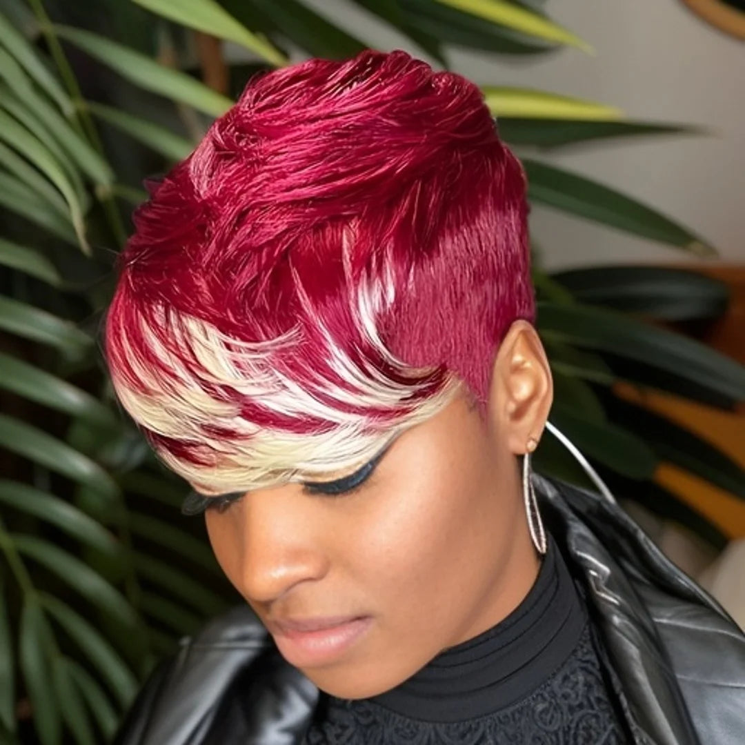 Red Pixie Hair Wig