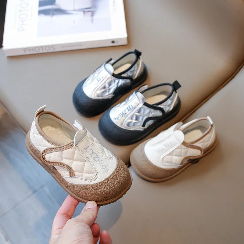 Kids Fashion Cotton Shoes Outdoor Flats Versatile Winter Children's Shoes for Boys Girls Causal Non-slip Toddlers Walking Shoes