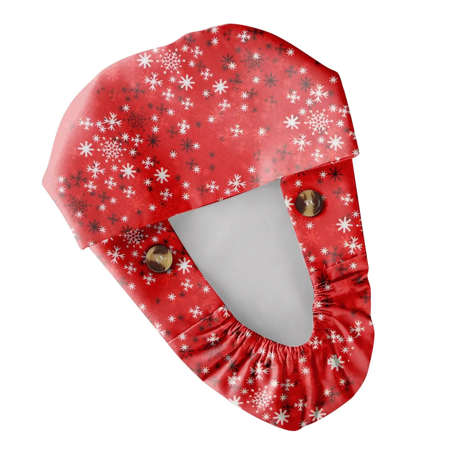 Long Hair Work Hat Fashion Christmas Print Adjustable Work Cap Beauty Salon Nursing Cap Female Surgical Hat Scrub Caps Acces