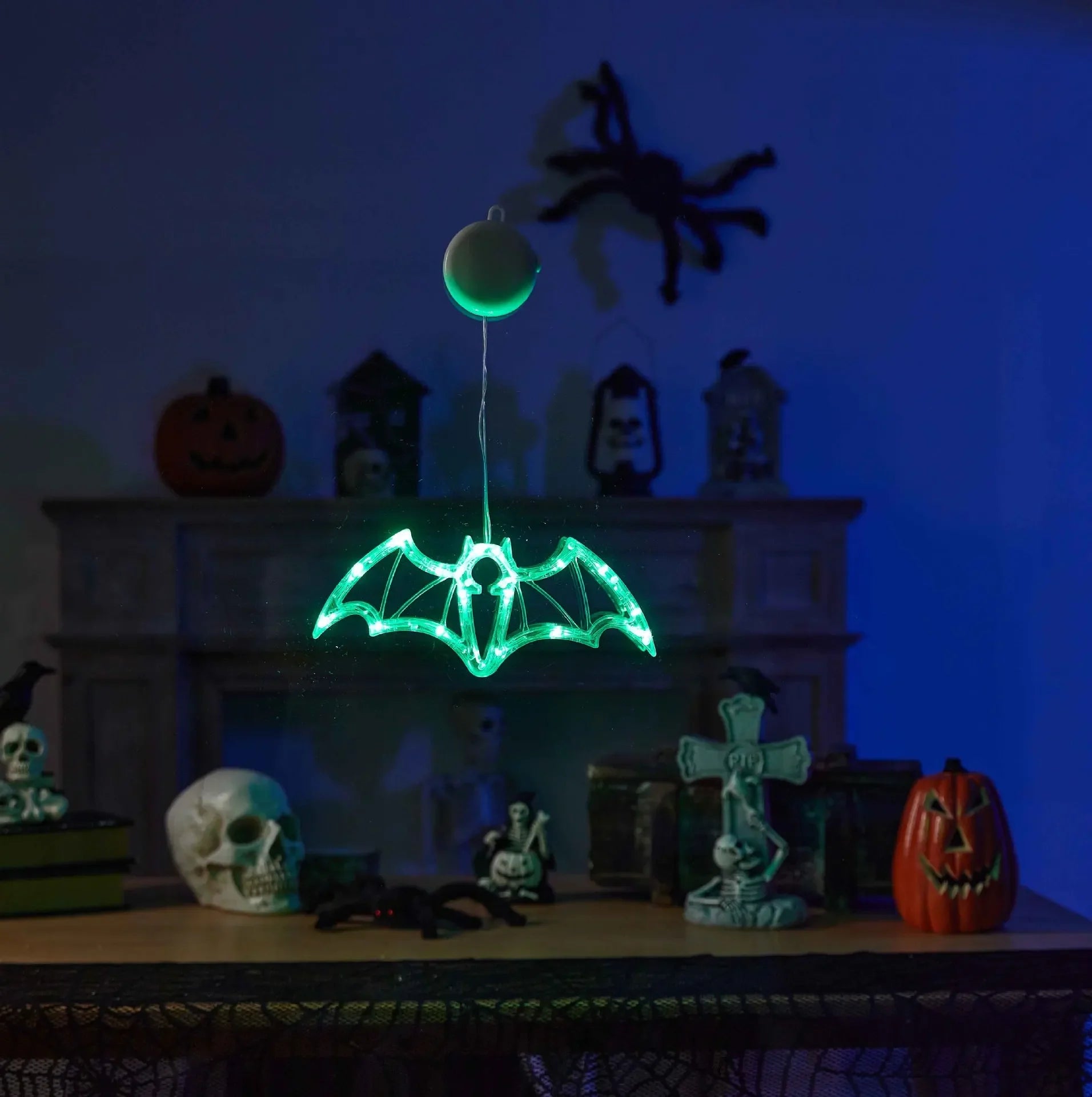 Halloween Led String Lights Ghost Pumpkin Spider Hat Modeling Lamp with Suction Cup Festival Party Halloween Decoration New