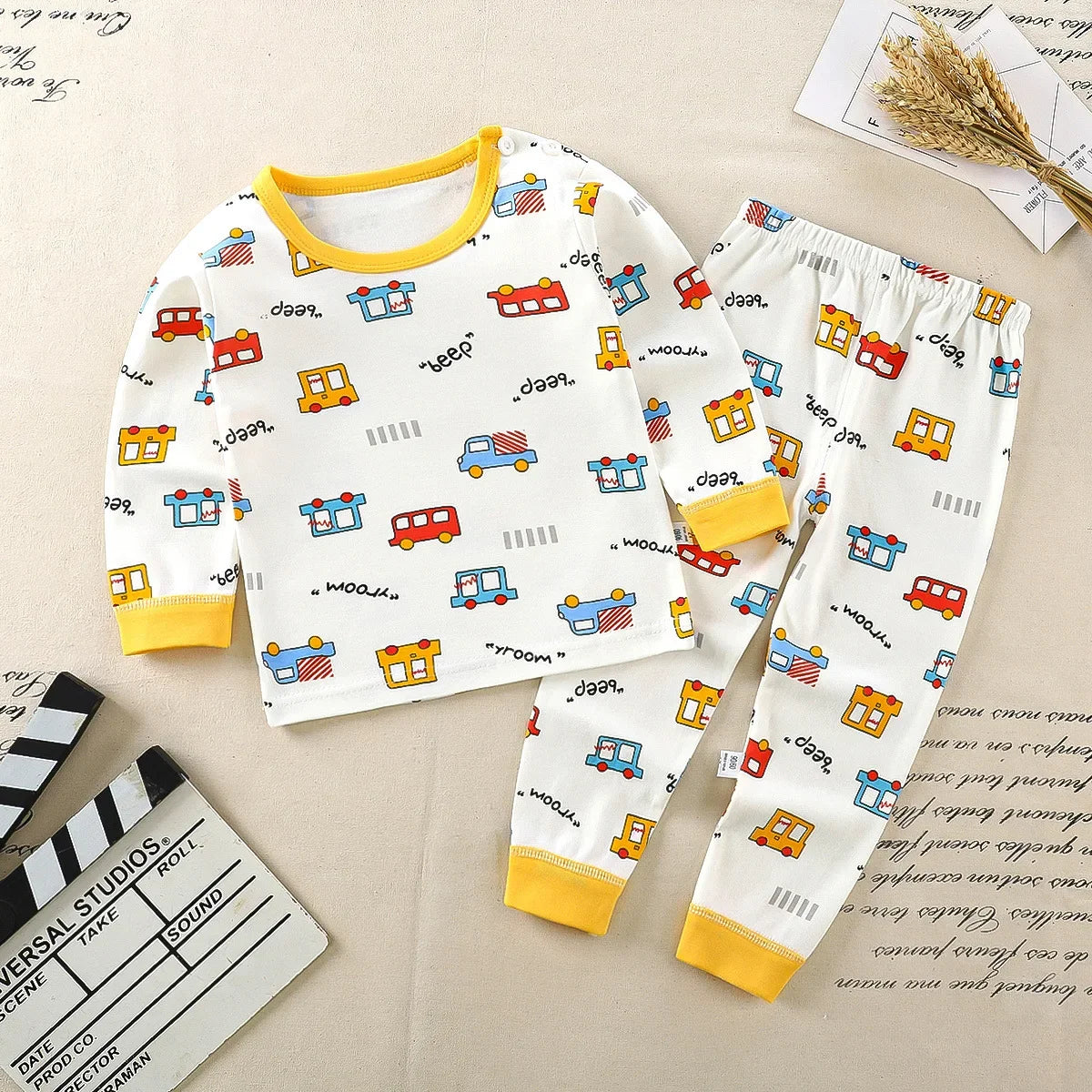 Ropa para niños Conjuntos infantiles Ropa para niños y niñas Algodón Ropa de otoño e invierno Pantalones Pijamas Ropa interior Regalo de Navidad