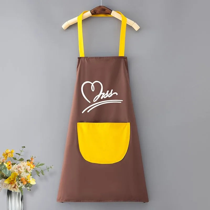 Cute Kitchen Aprons for Woman Men Chef Work Apron for Grill Restaurant Bar Shop Cafes Beauty Nails Studios Uniform