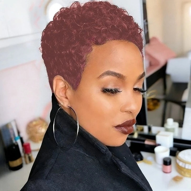 Short Afro Pixie Wig