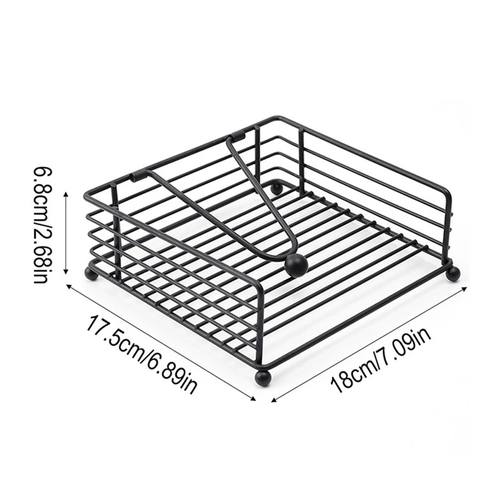 Napkin Holder, Suitable for Kitchen, Restaurant, and Outdoor Use, Matches Various Dining Room Decor Styles, Black,Gold
