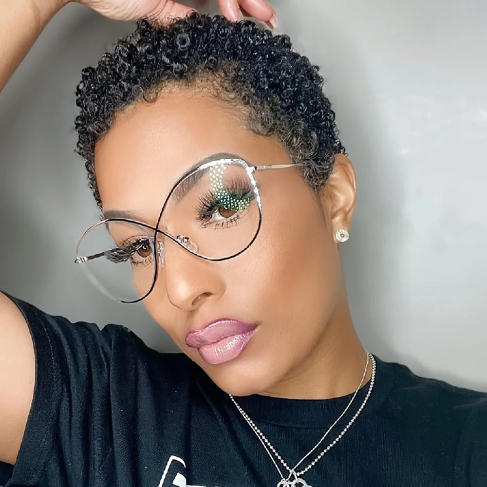 Afro Curly Pixie Wig (4")
