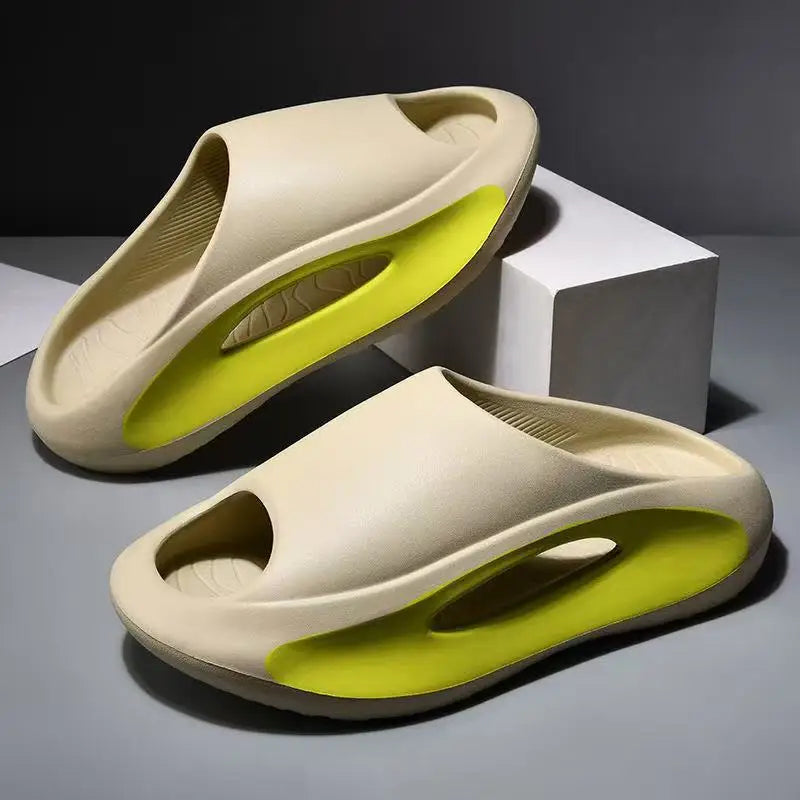 New Men's Slippers Casual Sports Summer Soft Bottom Cool Drag Anti Slip Indoor and Outdoor Durable Trendy Couple Slippers