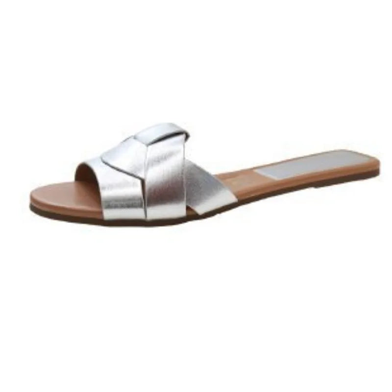 New Fashion Slippers Women Sexy Flat Sandals Casual Ladies Sand Beach Slippers Elegant Fish Mouth Slippers Women