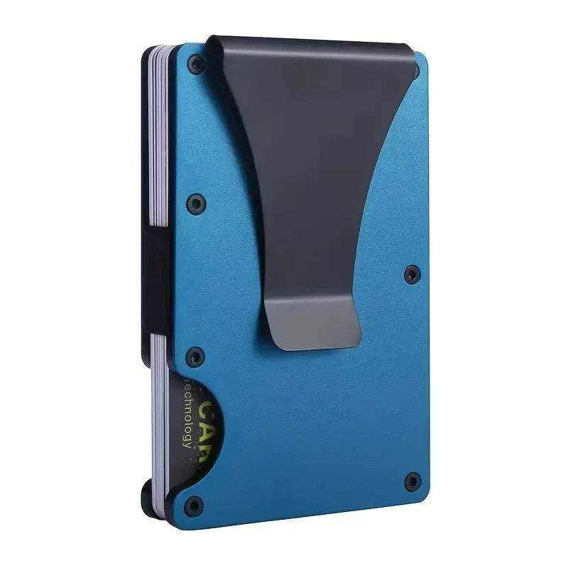 Cartera Delgada Para Hombre - Cartera Minimalista para Hombre con Bloqueo RFID para Bolsillo Delantero - Cartera Metálica con Clip para Billetes para Hombre