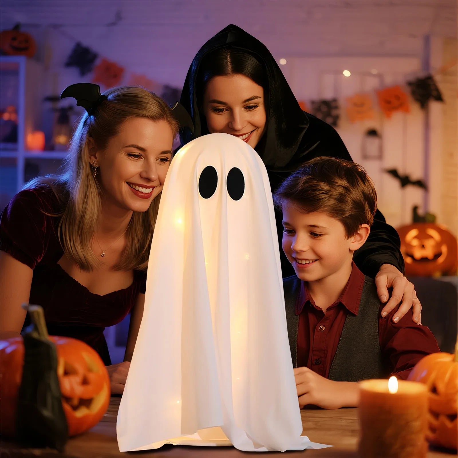 Halloween Spooky Decor Glowing Halloween Decorations Indoor Cute Tabletop Decorations For Party Home Kitchen And Fireplace