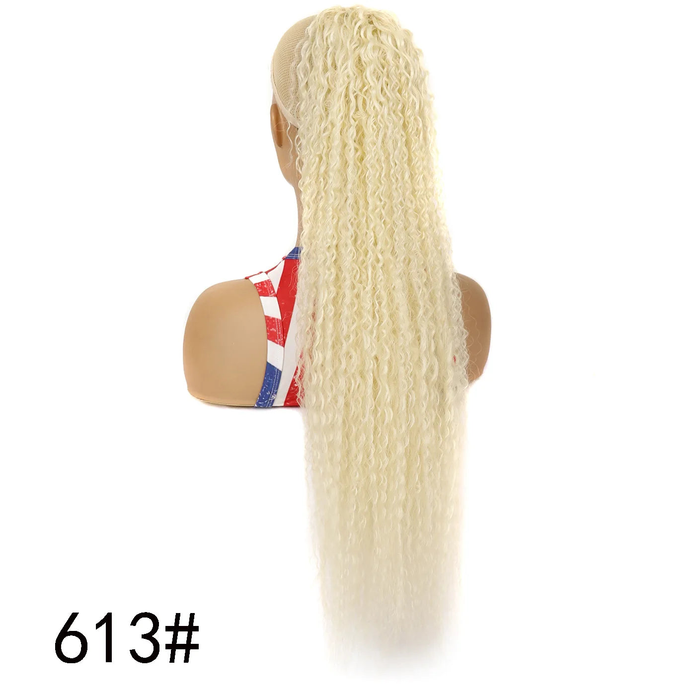 Long Afro Kinky Curly Drawstring Ponytail, Heat-resistant Synthetic Hair, Voluminous Style for Parties & Photoshoots