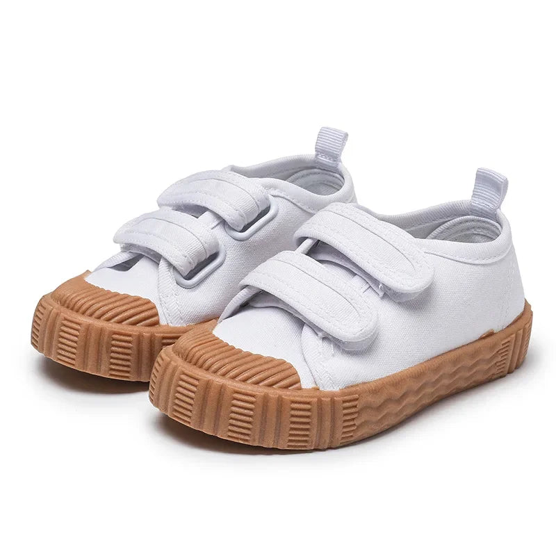Zapatos para niños y niñas con suela blanda antideslizante, de lona, con letras, informales, para niños pequeños, tenis versátiles y transpirables