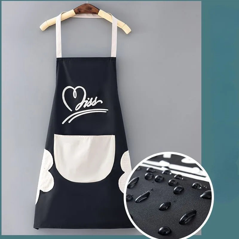 Cute Kitchen Aprons for Woman Men Chef Work Apron for Grill Restaurant Bar Shop Cafes Beauty Nails Studios Uniform