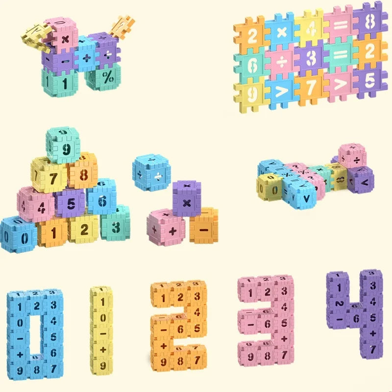 Blocs de construction emboîtables pour enfants, jouet amusant et éducatif, ensemble de construction pour compétences, jouets éducatifs, cadeau, puzzle numérique à faire soi-même