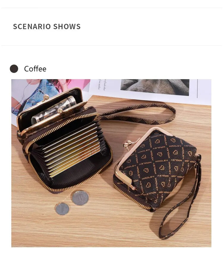 Vintage lommebok med håndleddsrem