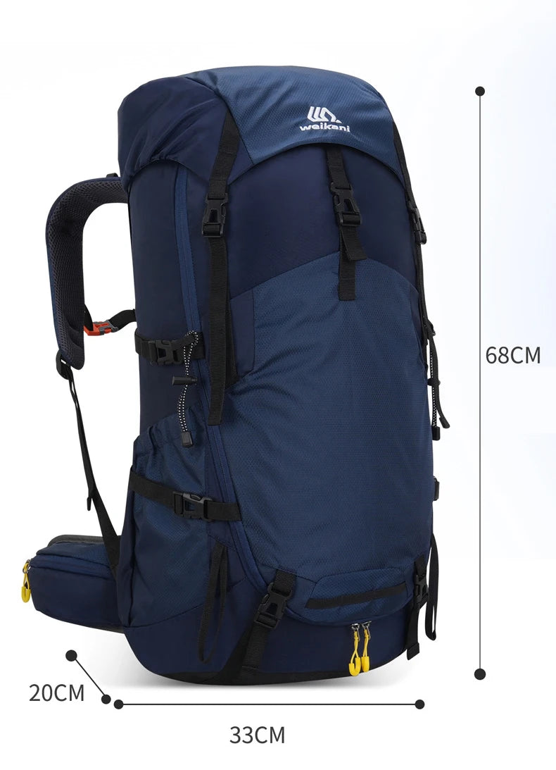 Hiking Backpack With Rain Cover Outdoor Camping Climbing Trekking Bag Large Sport Gear Organiser Daypack Travel Luggage Rucksack