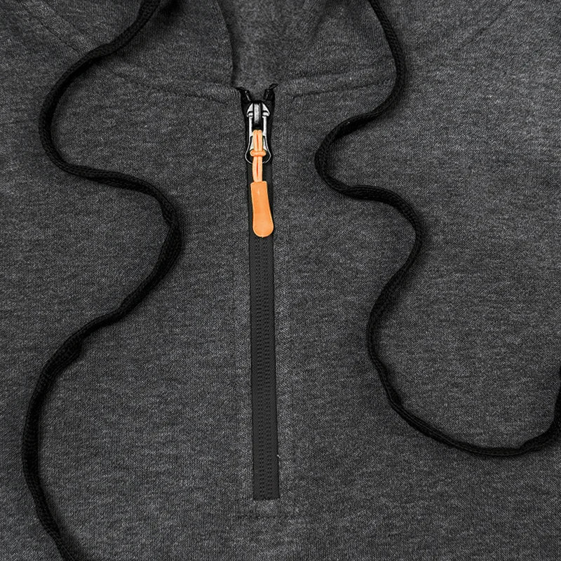 Men's Hooded Sweatshirts for Men Streetwear Autumn Winter Punk Style Tracksuit Sportswear Zip Up Hoodie Male