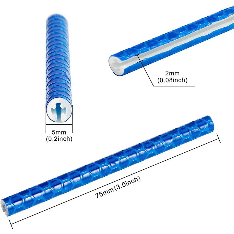 12PCS Bike Wheel Spokes Reflective Sticker Kit, 7.5cm Tube Strip for MTB Cycling Safety - High Visibility at Night
