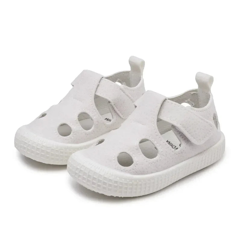 Sandalias de Verano para Niños y Niñas, Zapatillas Recortadas, Zapatos Deportivos Transpirables para Niños Pequeños, Sandalias Planas de Playa con Punta Cerrada
