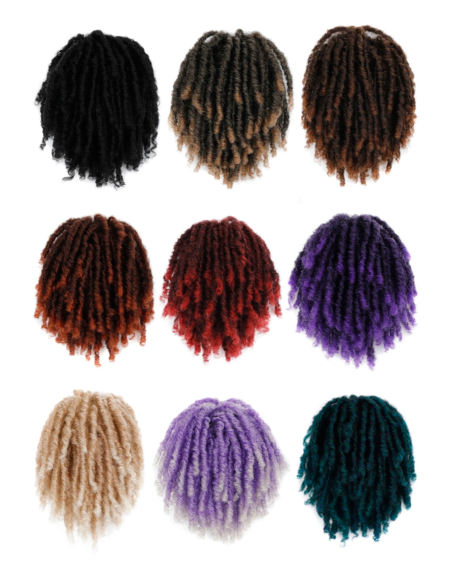 Perruque courte synthétique afro bouclée avec cordon de serrage, queue de cheval, dreadlocks, crochet, tressée, extension de cheveux à clipser pour femmes noires
