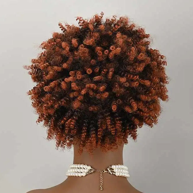 Red Curly Headband Wig