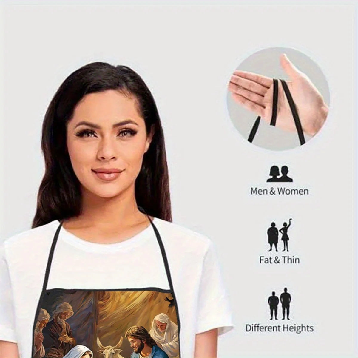 Nativity Scene Christmas Apron