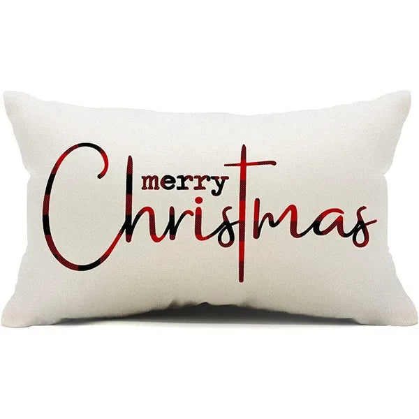 Christmas Linen Pillowcase – Cozy, Festive & Double-Sided Design
