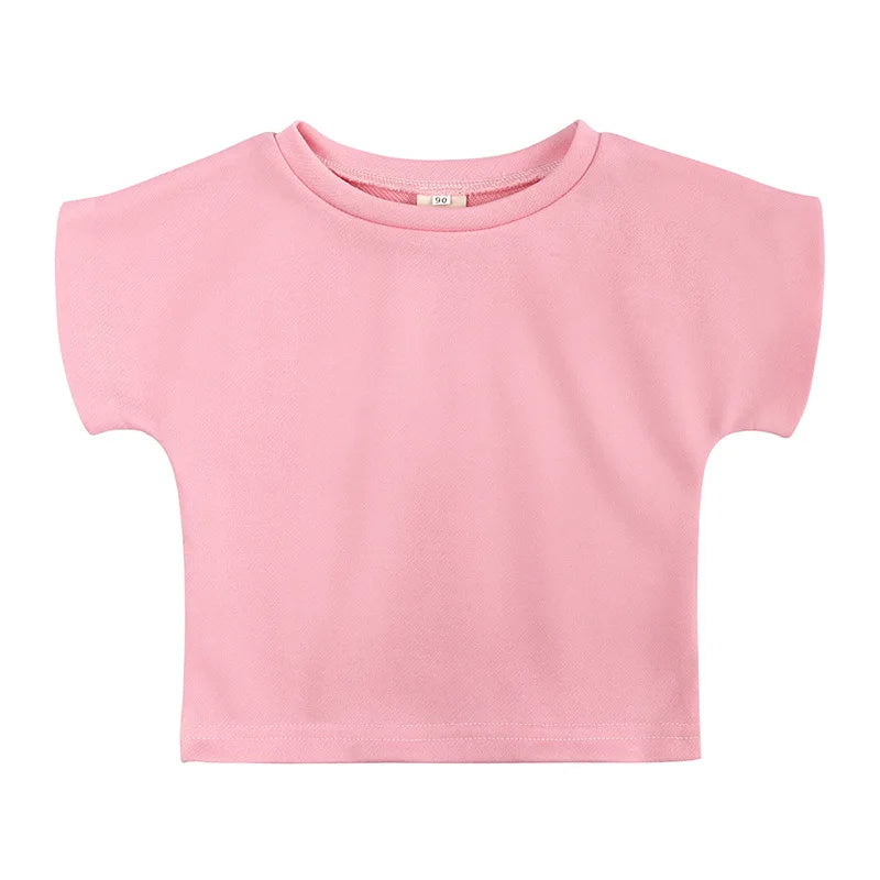 Kids Clothes Children's Clothing Baby Summer Short-Sleeved Hoodie Top+Pants Two-Piece Casual Sports Toddler Girl Outfit Set