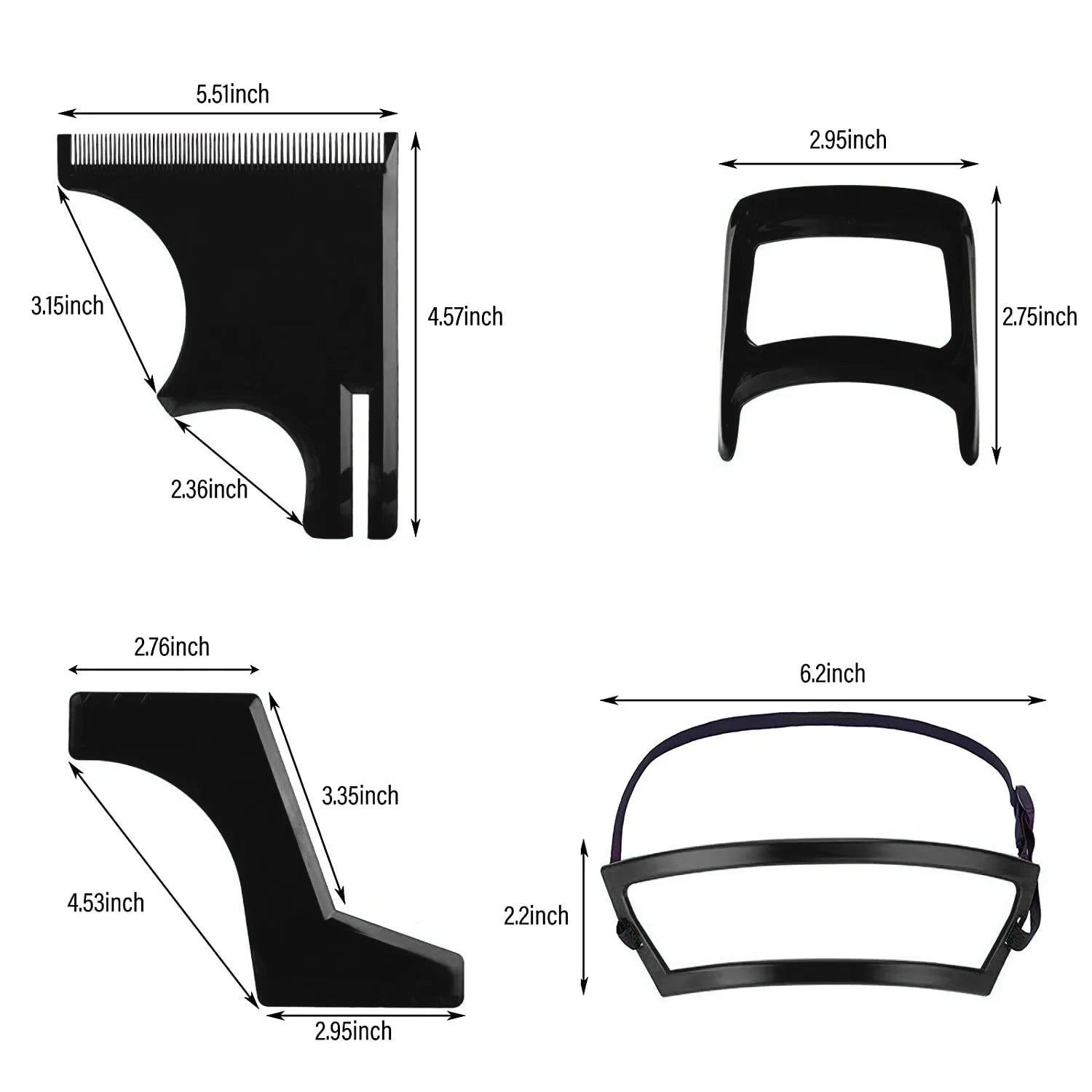 Haircut Kit Beard Hair Goatee Neckline Shaving Template Hairline Beard Shaping Tool Hair Cutting Grooming Kit Barber Supplies