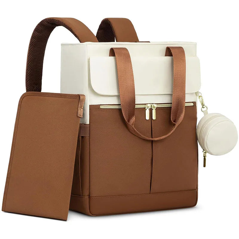 Laptop bag, travel and leisure mommy bag, diaper bag, men's and women's fashionable backpack