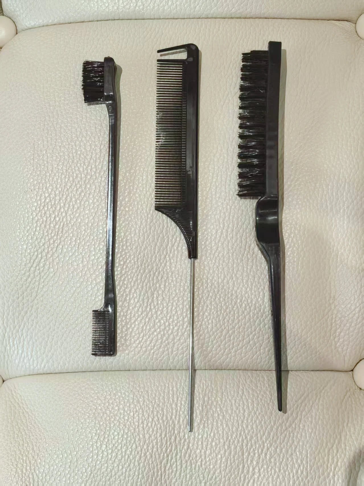 4PCS Leopard Print Hair Brush Set, Detangling Brush, Slick Back Hair Brush & Edge Comb, Hair Styling Accessories for Women