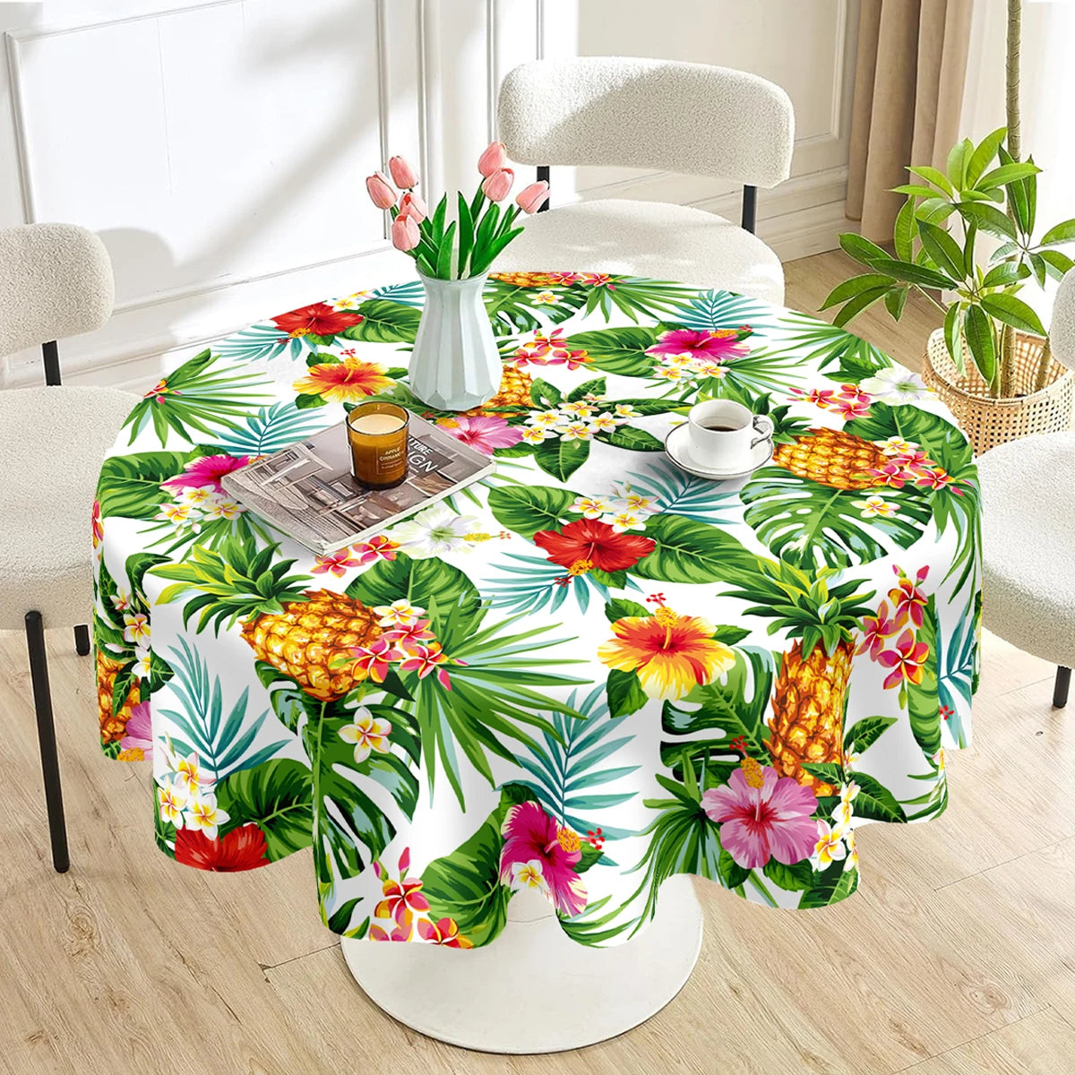 Hawaiian Garland Table Runner Hawaii Luau Tropical Party Decor Kids Favors Tableware ALOHA Summer Beach Birthday Party Supplies
