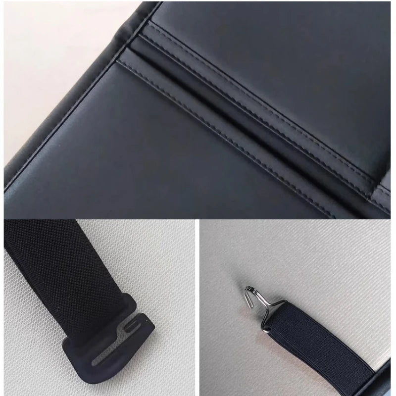 Protector de asiento trasero de coche de cuero sintético premium con relleno de esponja, a prueba de patadas, impermeable, universal para todas las estaciones, antideslizante, productos para coche