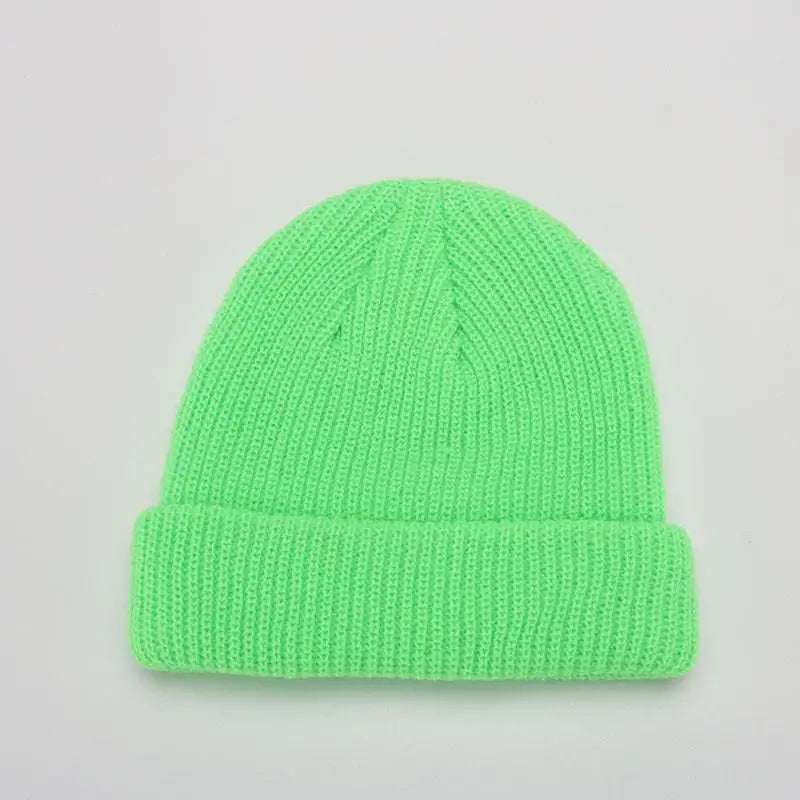 Gorros de invierno cálidos, casuales, de punto corto, estilo Hip Hop, gorro de calavera de punto elástico unisex para adultos, hombres y mujeres