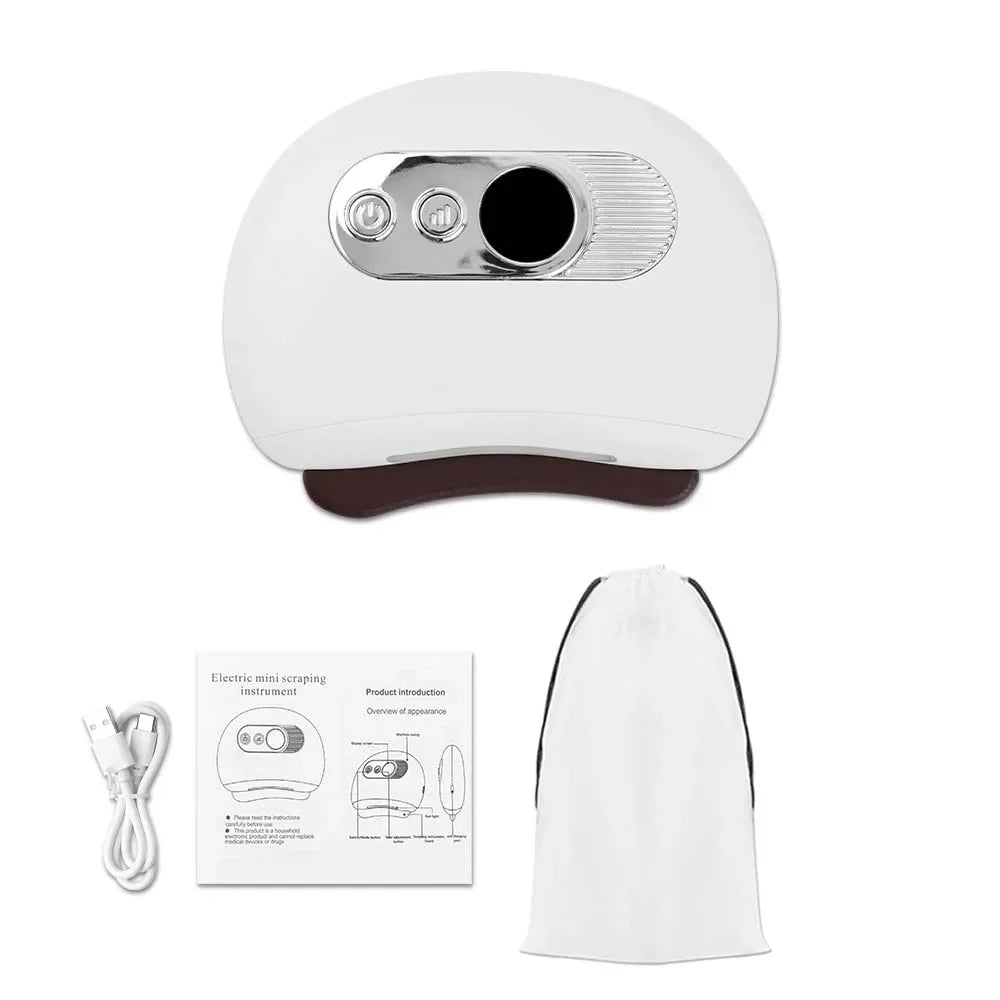 Masajeador Guasha Eléctrico Corporal Raspado Calentamiento Vibración Músculo Guasha Facial Cuello Ojos Cuchillo de Masaje Piedra Gua Sha Raspador Gouache