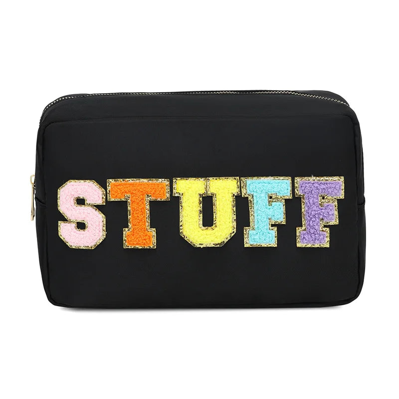 Makeup Bags Women Travel Cosmetic Bag Stuff Letter Toiletry Bag Organizer Waterproof Fashion Female Storage Make Up Cases Pouch
