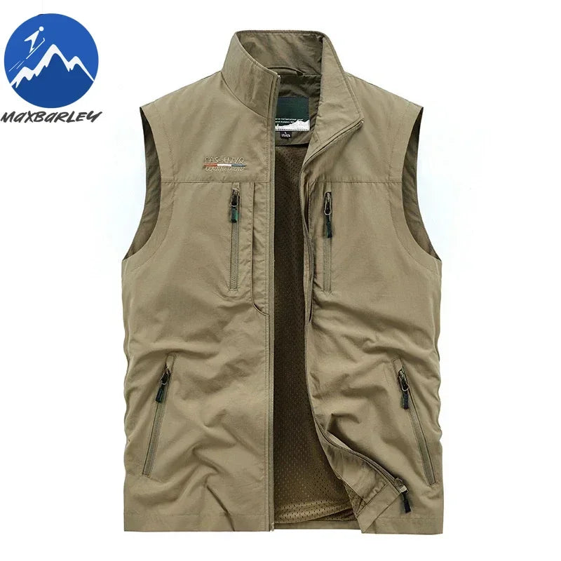 Sleeveless Jacket Vest Men Summer Cargo Climbing Hunting Waistcoat Club Photographer Fishing Vests Camping Working Clothes