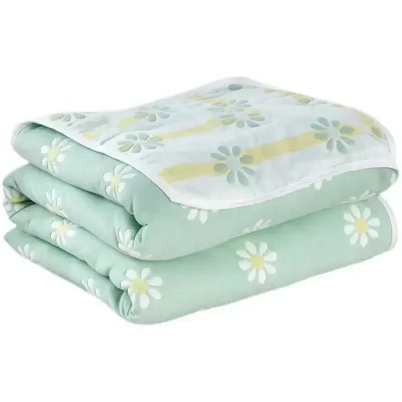 High Quality Cotton Sheet Six Layer Gauze Towel Quilt Summer Cool Blanket Children's Baby Blanket Adult Blanket Bedding
