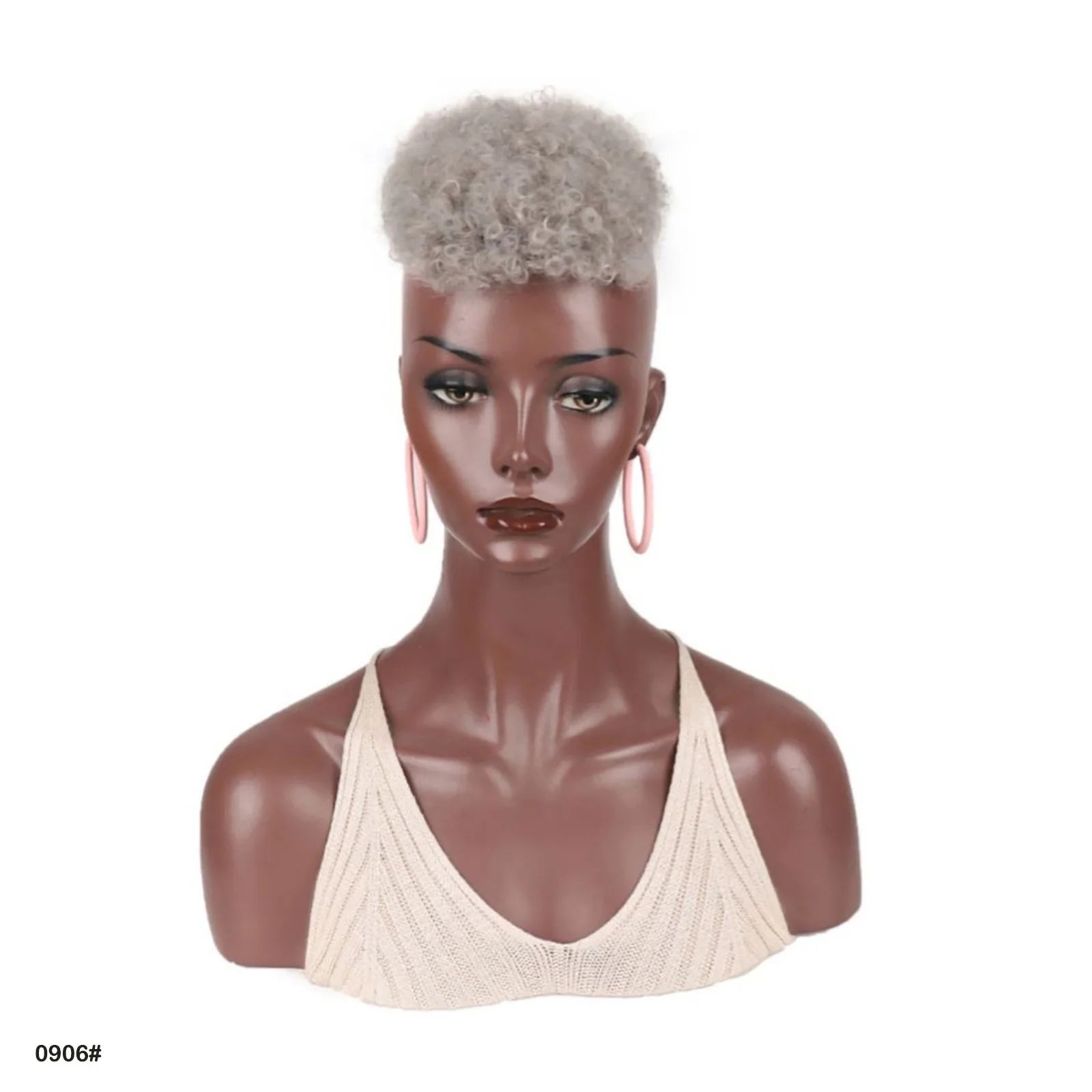 Jeedou Toupet Synthétique Postiche Cheveux Courts Bouclés Clip Sur Perruque Cheveux Afro Femmes Perruque Homme Pour Crâne Chauve Cheveux Clairsemés