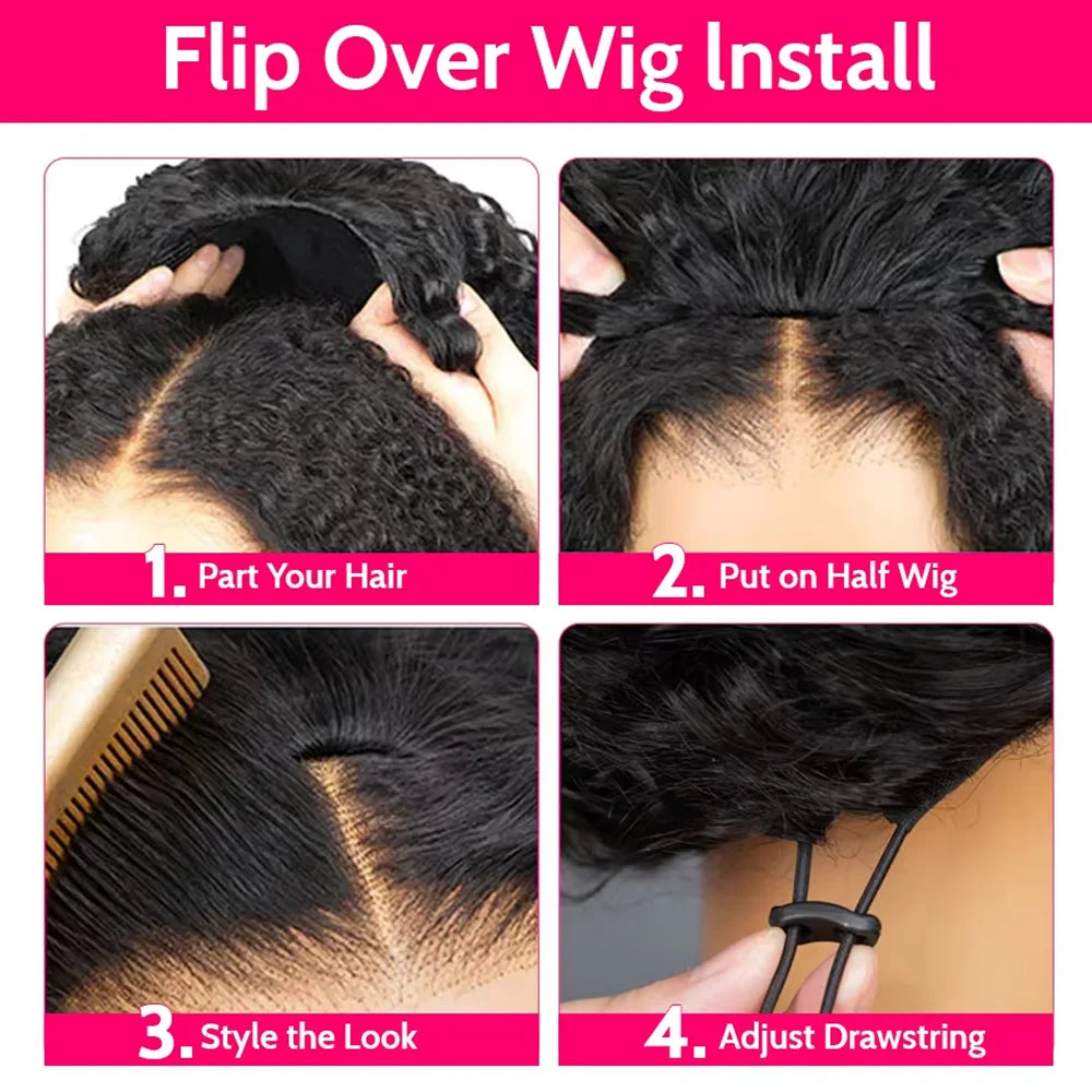 Kinky Curly Half Wig