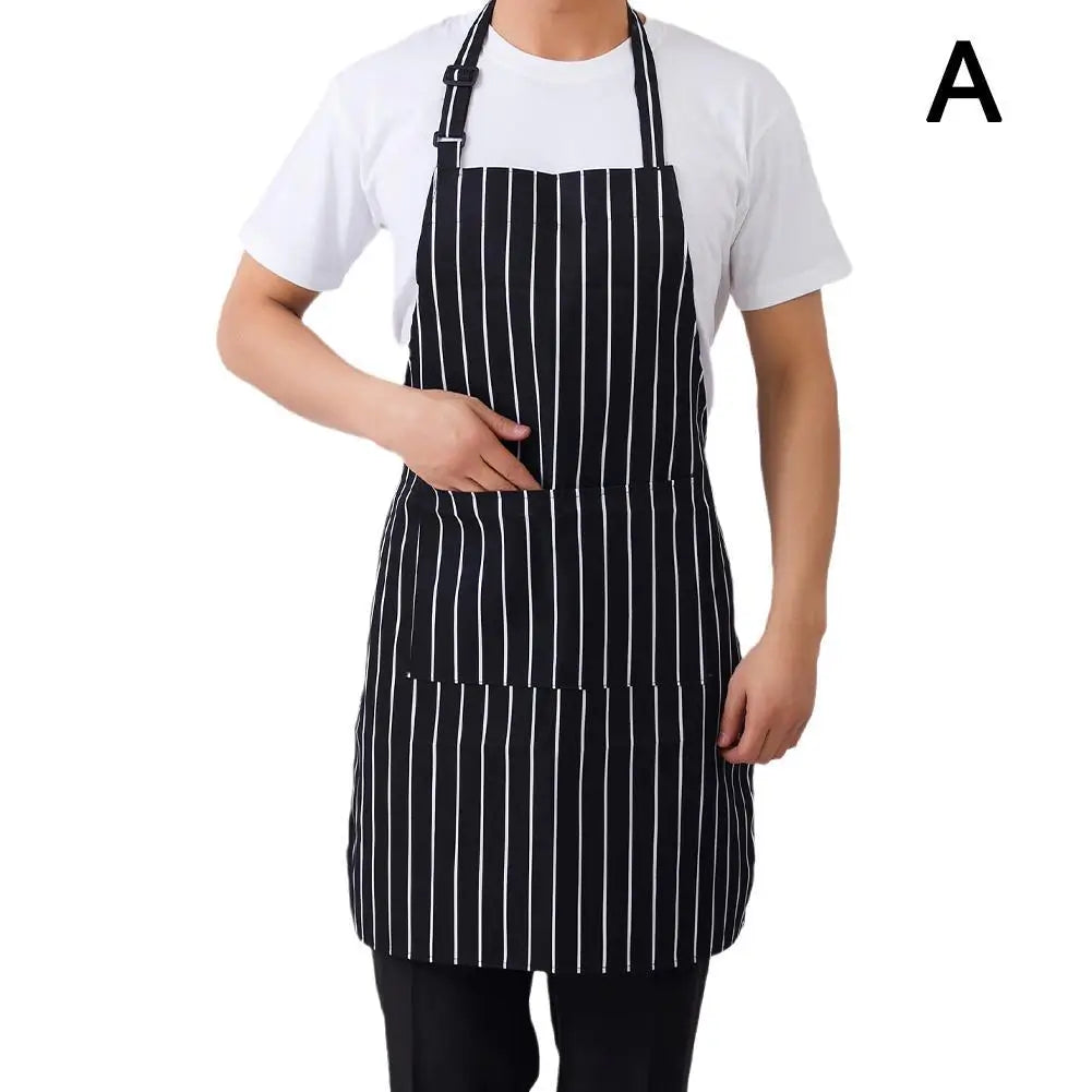 Delantal de cocina delantal de cocinero con cuello halter con 2 bolsillos delantales sin mangas para catering para hombres y mujeres delantal de camarero para barbacoa con estampado