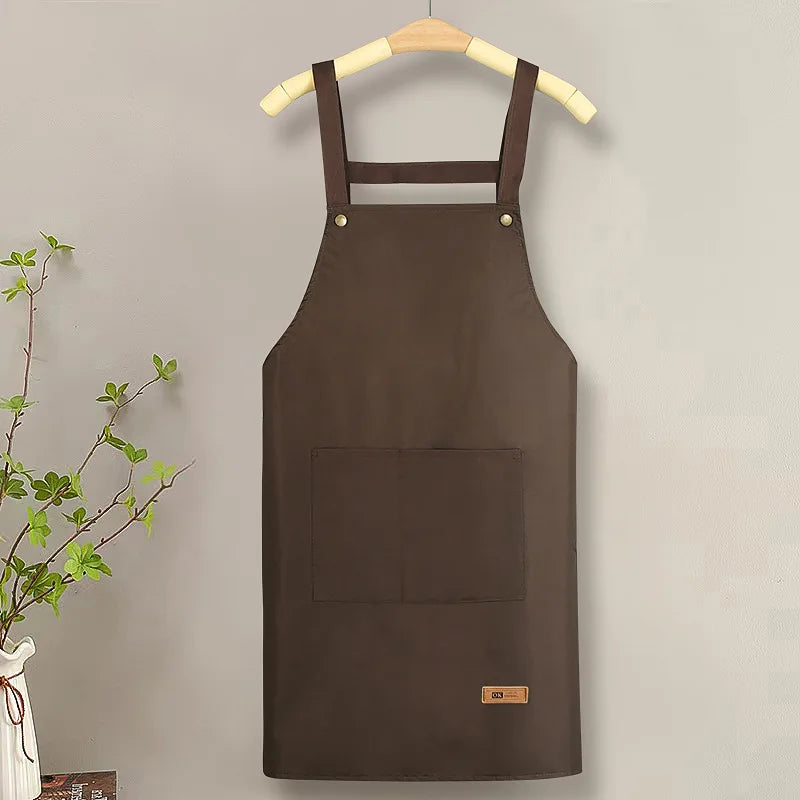 Tablier de cuisine unisexe en toile imperméable et ajustable, idéal pour les chefs, les serveurs et les cadeaux